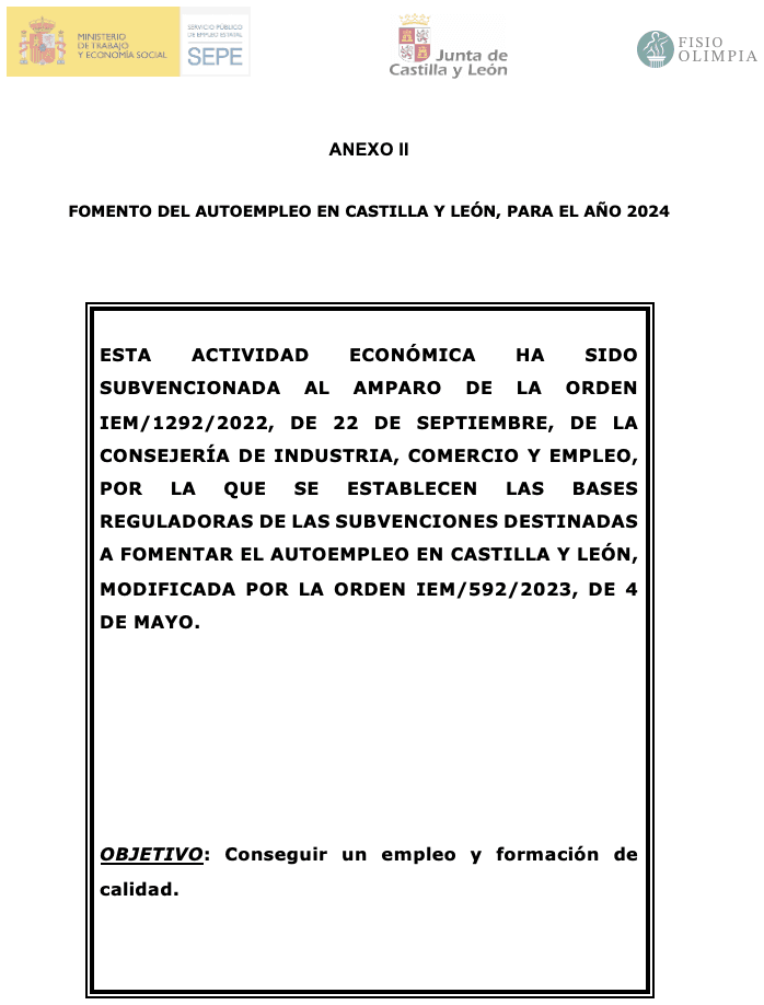 Subvención Castilla y León